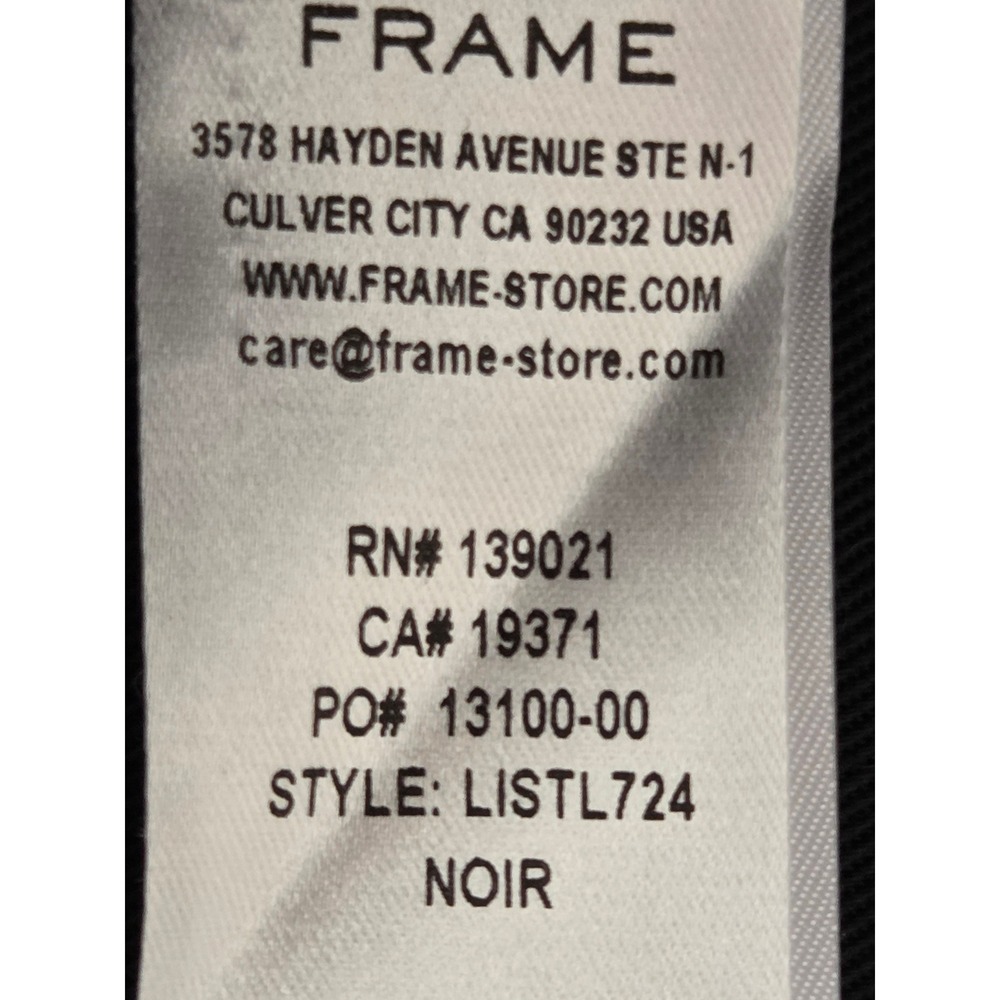 FRAME Le Italien True Straight High Rise Jeans Womens 25 Noir Black NWT $338 - Picture 9 of 12